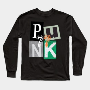 PUNK ROCK 77 COLORFUL CLIP ART Long Sleeve T-Shirt